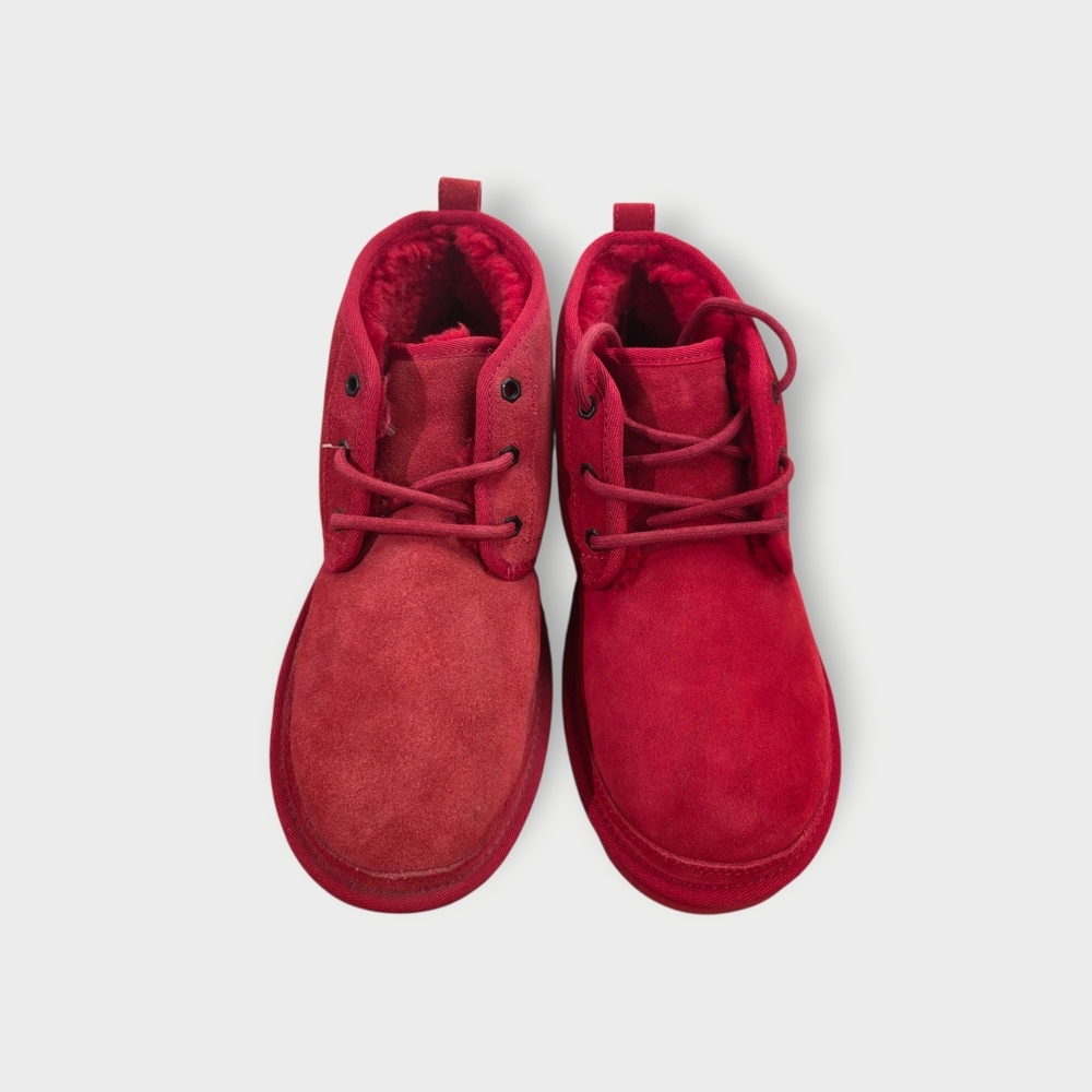 UGG Neumel Women Red Chukka Ankle Boots Size 9 EU 40 Mens 7 New With Defects - Picture 3 of 12